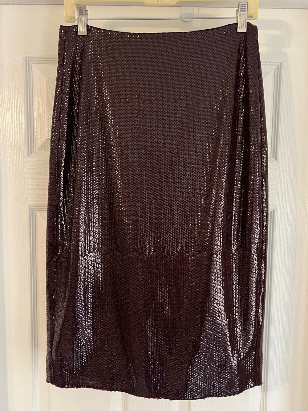 J.Crew Collection Burgundy Sequin Pencil Skirt size 6